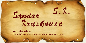 Šandor Krušković vizit kartica